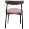 Leisuremod Lume Modern Dining Side Chair in Polyester with Black Steel Frame in Burgundy, 4PK LC20BUR4 - alternate 5