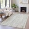 Homeroots 3' X 5' Sage And Ivory Striped Washable Indoor Outdoor Area Rug 631557 - alternate 5