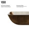 Vigo Donatello Gold Glass 22 in. L x 14 in. W x 5 in. H Rectangular Vessel Bathroom Sink VG07506 - alternate 3