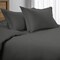 Homeroots Gray King Cotton Blend 1500 Thread Count Washable Duvet Cover Set 528222 - alternate 5