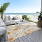 Homeroots 3' X 5' Ivory And Beige Floral Washable Indoor Outdoor Area Rug 611144 - alternate 3