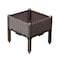 Homeroots 16" X 16" Dark Brown Heavy Duty Plastic Square Self Watering Raised Garden Bed 569539 - alternate 3