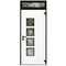 Vdomdoors Aluminum Door Cynex 6106 Dark Stone Entry Steel Metal Modern Painted W36xH80+16 Left Inswing CYNEX6106EXD-DARK-W36xH80+16-LH-I - alternate 2
