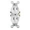 Leviton Straight Blade Receptacle, 1-15R, 15 A, 125V AC, 2 Pole, 2 Wire, Non-Grounded 00223-00W - alternate 1