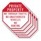 Signmission Private Property No Through Traffic, 10 inch X 10 inch, Aluminum Metal Signs, 5PK OC-A-5Pack-10-156 - alternate 1