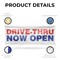 Signmission Drive Thru Now Open, 48 Inch x 120 Inch, Vinyl Banner B-120-30549 - alternate 4