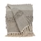 Homeroots Beige Woven Wool Solid Color Reversable Throw 478517 - alternate 1