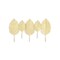 Homeroots 18in Golden Aluminum Leaf Five Hook Wall Mount Coat Rack 571649 - alternate 3