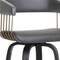 Homeroots 31" Gray And Black Faux Leather Swivel Bar Height Bar Chair 534471 - alternate 7