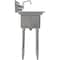 Amgood Stainless Steel 1 Compartment Utility Sink with 10 in. Right Drainboard and Faucet SINK 101410-10R - FAUCET - alternate 3