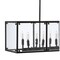 Jonathan Y Paysan 35" Linear 10-Light Adjustable Iron/Seeded Glass Rustic Farmhouse LED Pendant, Oil Rubbed Bron JYL7515A - alternate 4