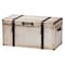 Baxton Studio Nevio Vintage Weathered White Canvas Storage Trunk 253-14073-ZORO - alternate 1