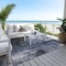 Homeroots 8' X 10' Blue And Ivory Abstract Washable Indoor Outdoor Area Rug 617653 - alternate 4