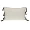 Homeroots 14" X 20" Beige and Black Southwestern Cotton Throw Pillow With Tassels 529232 - alternate 2