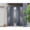 Vdomdoors Steel Door Deux 5755 Gray Graphite 2 Sidelight Exterior Windows Stainless Inserts Single Modern Pai DEUX5755EXD-GRE-W16+36+16 x H80-Left-hand Inswing - alternate 4