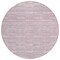 Homeroots 8' Blush Pink And Beige Round Striped Washable Indoor Outdoor Area Rug 587946 - alternate 3