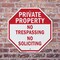 Signmission Private Property No Trespassing No, 10 inch X 10 inch, Plastic Sign, 2PK OC-P-2PACK-10-140 - alternate 4