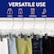 Lifemaster Clear Plastic Hangers, Anti-Slip, Adjustable Clips, 360 Deg Swivel Hook, Clear, 12PK LMSKRT12 - alternate 2
