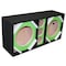 Deejay Led Two 10-in Woofers plus Three Tweeters Vinyl Green Empty Chuchera Speaker Enclosure D10T3VYGREEN - alternate 5