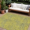 Homeroots 9' X 12' Yellow And Blue Abstract Washable Indoor Outdoor Area Rug 599848 - alternate 1