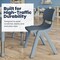 Flash Furniture 5 PC Plastic Activity Table and 4 Chairs Set, 10.5 in Seat Height-Dusty Blue YU-YCX-0073-2-ROUND-TBL-DSTYBL-E-GG - alternate 2