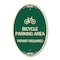 Signmission Bicycle Parking Area - Permit Required with G, 12 In X 18 In Architectural, Heavy Gauge Aluminum A-OV-G-1218-24324 - alternate 1
