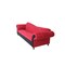 Homeroots 98" Red Velvet Settee With Black Legs 530492 - alternate 3