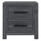 Homeroots 25" Dark Gray Solid and Manufactured Wood Distressed Two Drawer Nightstand 564647 - alternate 2