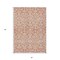 Homeroots 5' X 8' Coral And Ivory Damask Washable Indoor Outdoor Area Rug 595128 - alternate 3