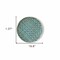 Homeroots 20in Teal and Natural Wicker Chevron Round Handmade Basket Tray 476494 - alternate 2