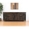 Homeroots 84in Dark Brown Distressed Reclaimed Wood Paneled Sideboard with Six Doors 521423 - alternate 5