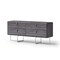 Homeroots 70" Gray Wood Four Drawer Double Dresser 714483 - alternate 3