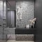 Apollo Tile Gray 10.8 in x 11.5 in Glass Glossy, Matte Floor and Wall Mosaic Tile 8.63 sqft/case, 10PK APLAHX8802A - alternate 4