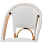 Bali & Pari Genica Classic French Two-Tone Black and White Weaving and Natural Rattan Bar Stool 251-13959-ZORO - alternate 6