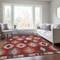 Homeroots 3' X 5' Red Ivory And Salmon Southwestern Washable Indoor Outdoor Area Rug 615164 - alternate 3