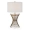 Homeroots 25" Antiqued Brass Metal Adjustable Table Lamp With White Drum Shade 524524 - alternate 5