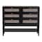 Baxton Studio Shirin Mid-Century Beige Fabric and Black Wood 6-Drawer Dresser 255-14151-ZORO - alternate 4