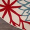 Homeroots 5' Orange Red Green And Blue Round Floral Indoor Outdoor Area Rug 546657 - alternate 5