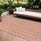 Homeroots 9' X 12' Coral And Beige Ogee Washable Indoor Outdoor Area Rug 601546 - alternate 1