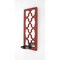 Homeroots 17" Red And Silver Geometric Solid Wood Wall Sconce Candle Holder 274849 - alternate 4