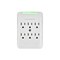 Monoprice Outlet Strip, Surge, Wall Tap, 5-15R, 5-15P, 0 ft., White 9196 - alternate 2