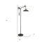 Homeroots 72" Silver Reading Floor Lamp With Silver Metal Dome Shade 523443 - alternate 4
