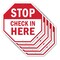 Signmission Stop Check in Here, 10 inch X 10 inch, Aluminum Metal Signs, 5PK OC-A-5Pack-10-312 - alternate 1