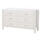 Baxton Studio Laria Modern White Teddy-Bear Fabric 6-Drawer Dresser 253-13998-ZORO - alternate 1