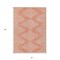 Homeroots 3' X 5' Salmon And Ivory Geometric Washable Indoor Outdoor Area Rug 598616 - alternate 3