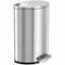 Hls Commercial 13 gal Half-Round Indoor Metal Can, Silver, Step Pedal, Stainless Steel, 19 in HLSS13DFR - alternate 1