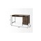 Homeroots 56" Medium Brown Wooden Writing Desk With 3 Drawers And 3 Open Shelves 380203 - alternate 8