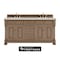 James Martin Vanities Brookfield 72 in. Double Vanity, Pecan w/ 3 CM Victorian Silver  Silestone Top 547-V72-PCN-FVSL - alternate 1