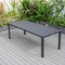 Leisuremod Chelsea Aluminum Outdoor 87in Dining Table, Black CT87BL - alternate 4