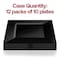 Smarty Had A Party 6.5" Black Square Plastic Cake Plates (120 Plates), 120PK 6906-CASE - alternate 3